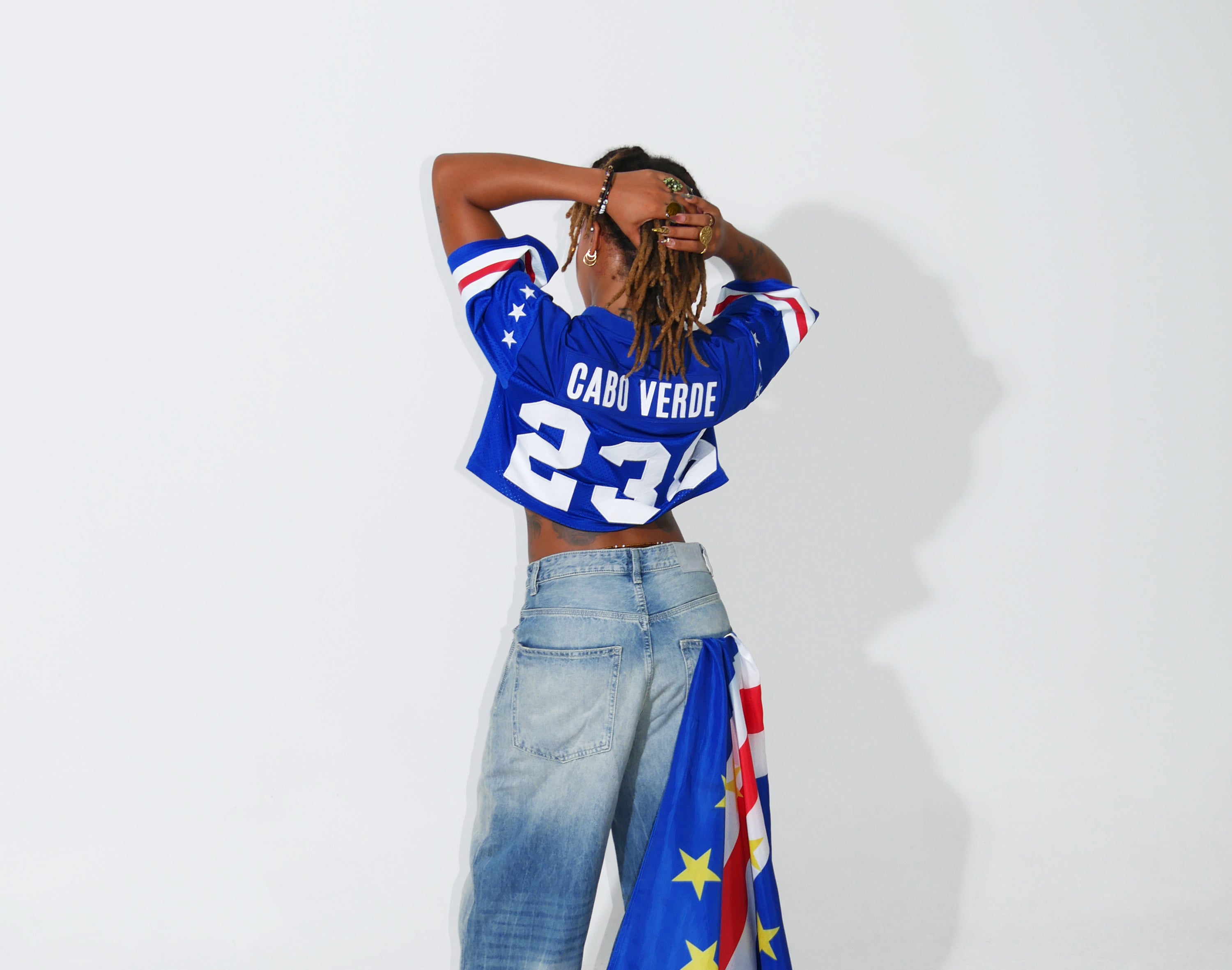 CROP TOP BLUE JERSEY